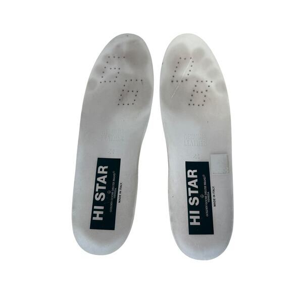 Golden Goose Hi Star Sneakers Womens Size 41 White Blue with Yellow Laces - Picture 10 of 13